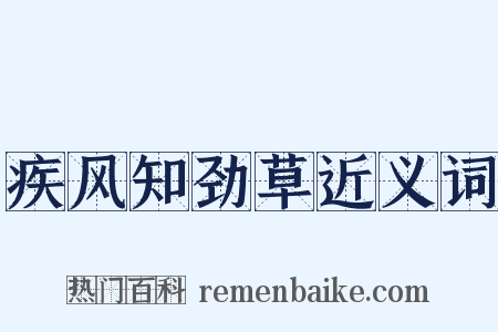 疾风知劲草近义词是什么意思的图片